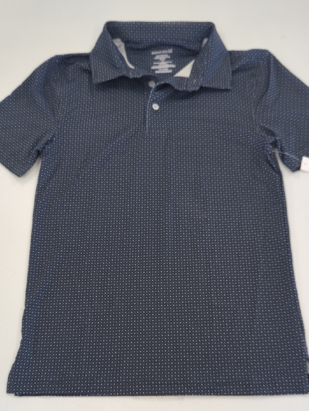 Men's Navy Microdot Short-Sleeve Polo